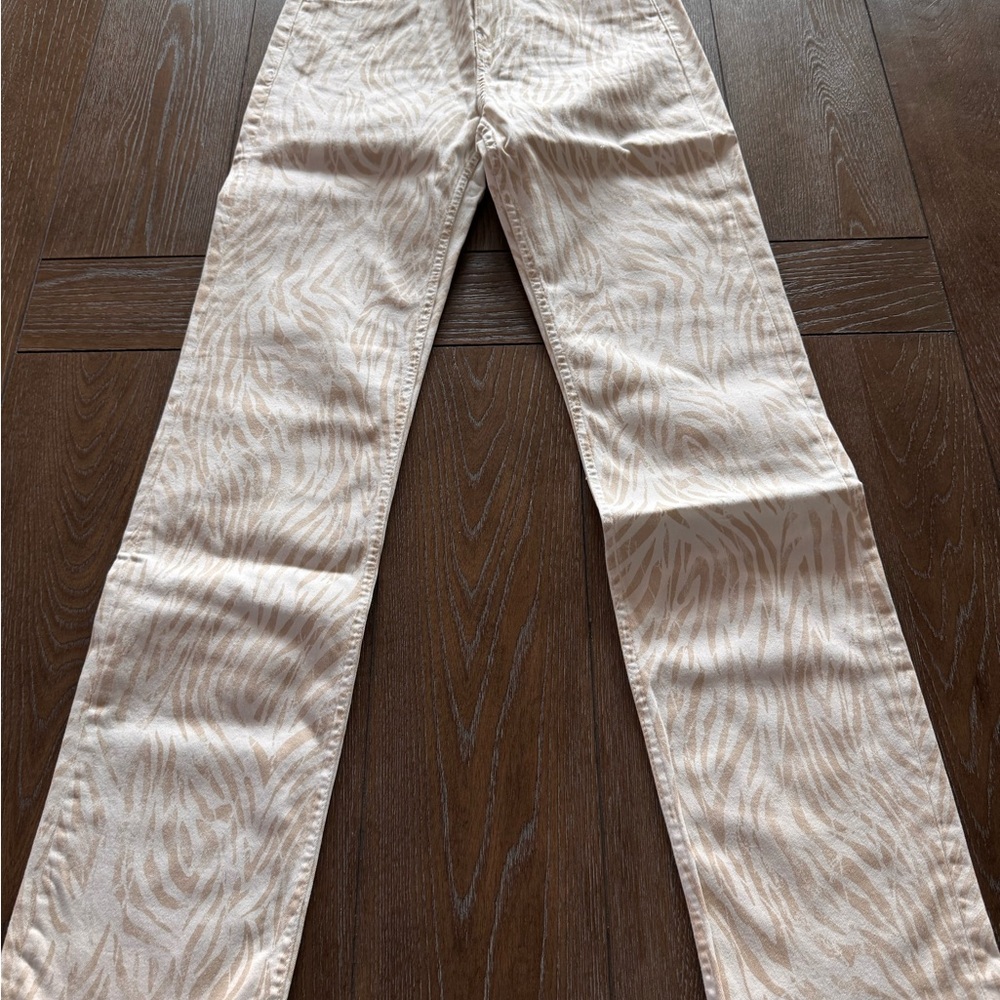 Hudson Jeans Beige Animal Print Denim